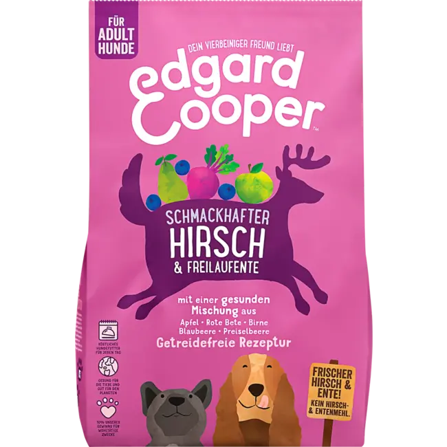 Edgard & Cooper Droogvoer Hond Met Hert & Eend 2.5 kg