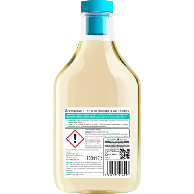 ecover Wasmiddel Universeel Vloeibaar Concentraat Hibiscus & Jasmijn 21 Wl