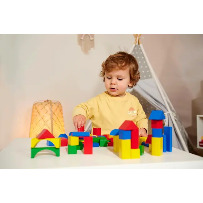 Eichhorn Houten Blokken Kleurrijk, 100 St. 1 St