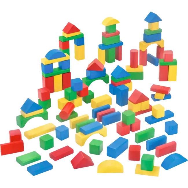 Eichhorn Houten Blokken Kleurrijk, 100 St. 1 St