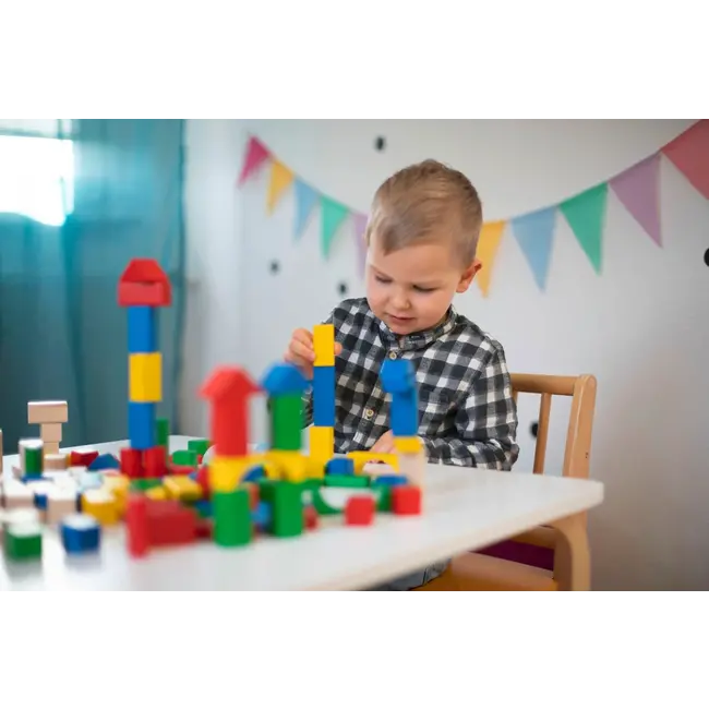 Eichhorn Houten Blokken Kleurrijk, 100 St. 1 St