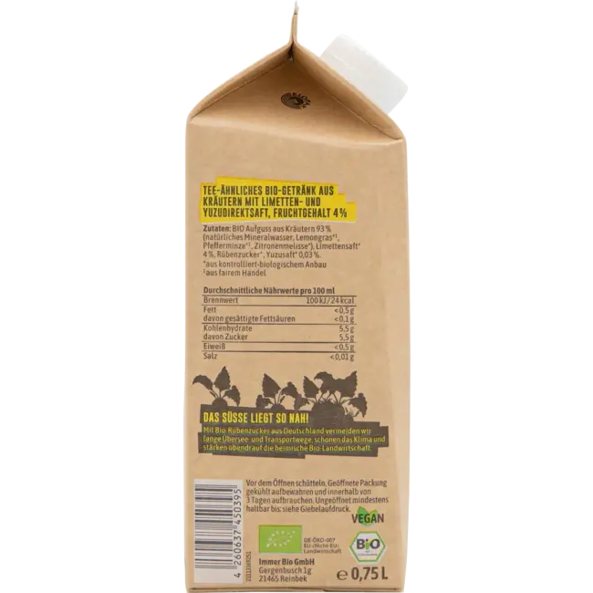 einskommafünfgrad Eistee Limette Yuzu 0.75 l