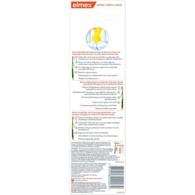 elmex Tandenborstel Kids Junior, 6 Tot 12 Jaar Zacht (duoverpakking) 2 St