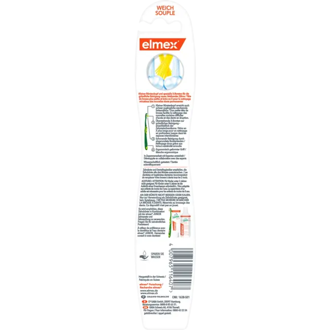 elmex Tandenborstel Kids Junior, 6 Tot 12 Jaar Zacht 1 St