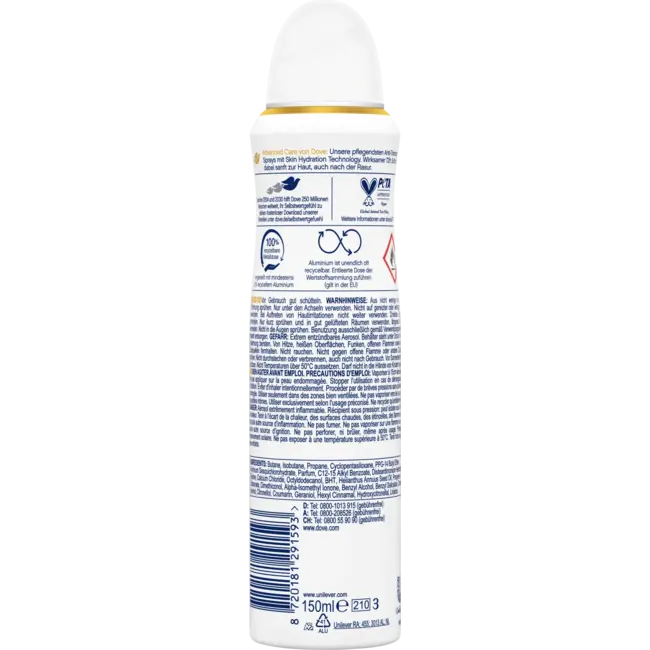 Dove Antitranspirant Deospray Advanced Care Onzichtbaar Droog 150 ml