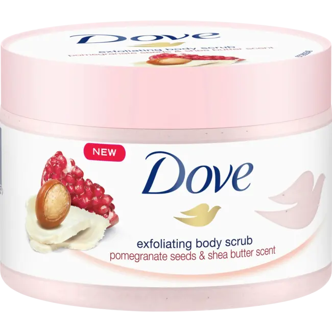 Dove Body Scrub Granaatappel & Shea Boter 225 ml