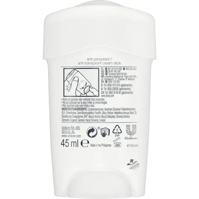 Dove Antitranspirant Deocreme Maximale Bescherming 45 ml