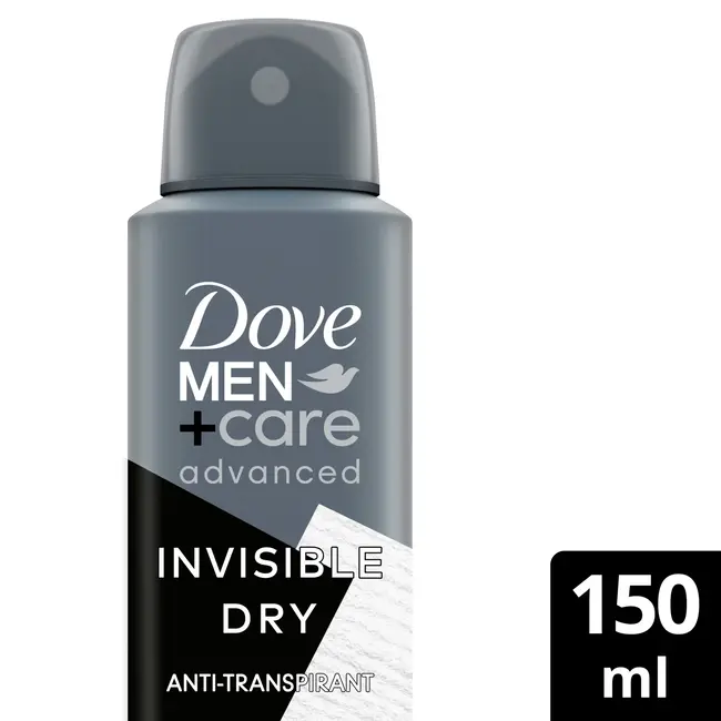 Dove MEN+CARE Antitranspirant Deospray Geavanceerd Onzichtbaar Droog 150 ml