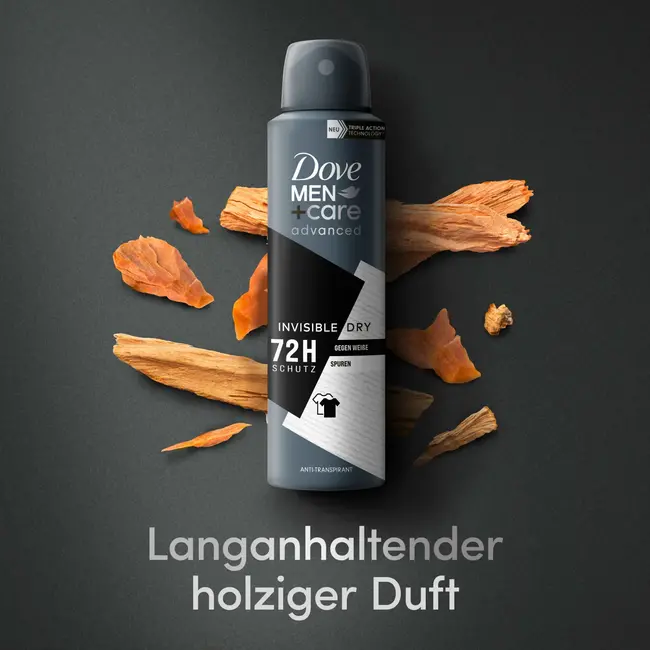 Dove MEN+CARE Antitranspirant Deospray Geavanceerd Onzichtbaar Droog 150 ml