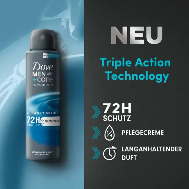 Dove MEN+CARE Antitranspirant Deospray Advanced Clean Comfort 150 ml