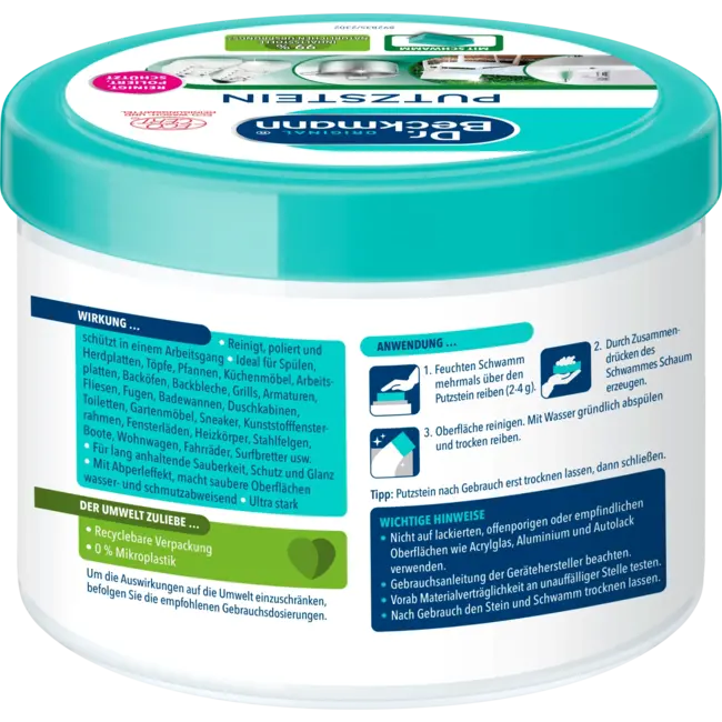 Dr. Beckmann Poetssteen Oppervlakken 550 g