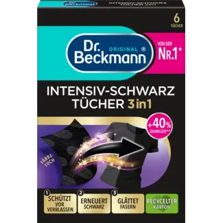 Dr. Beckmann Dr. Beckmann Kleurendoeken Intensief-zwart 2in1