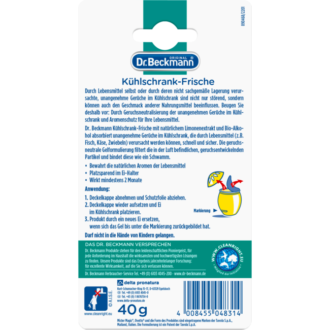 Dr. Beckmann Koelkast-verse Limoen Extract 40 g