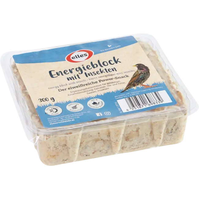 elles Vogelvoer Energieblok Met Insecten 300 g