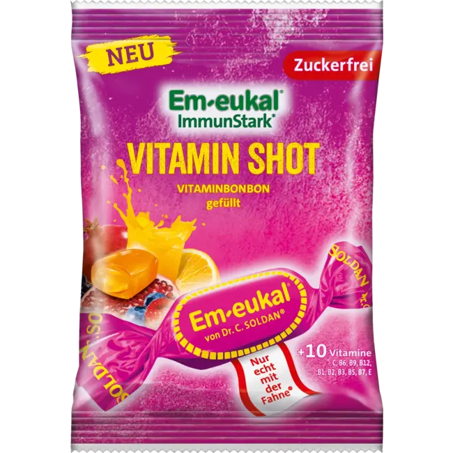 Em-eukal Bonbon Vitamin Shot, Suikervrij 75 g