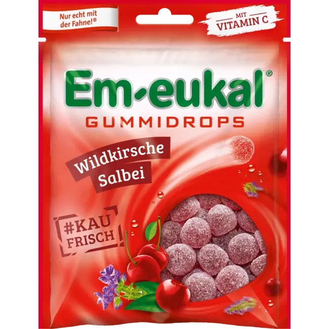 Em-eukal Gummidrops Wilde Kers Salie 90 g