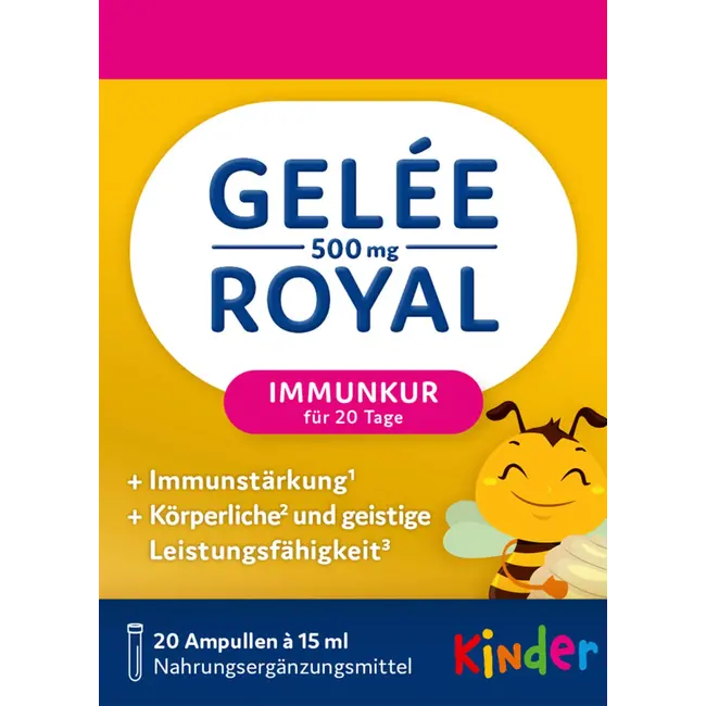 EMCUR Gelei Royal 500 Kinder Ampullen Aardbei 20 St 300 ml
