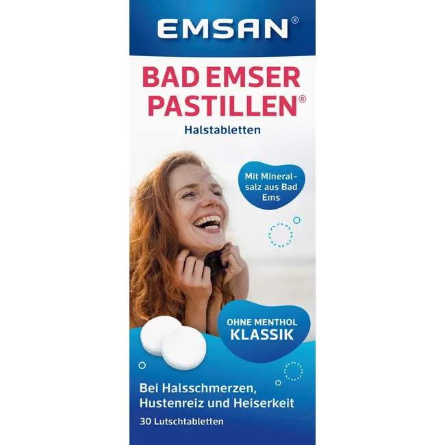Emsan Keelpastilles Zonder Menthol 30 St