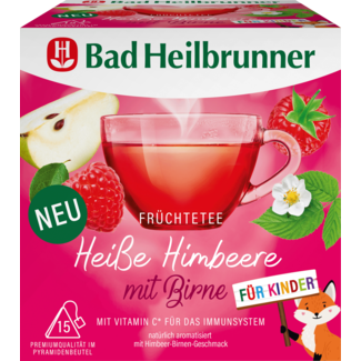 Bad Heilbrunner Bad Heilbrunner Vruchtenthee Hete Framboos Met Peer Voor Kinderen (15 Zakjes)