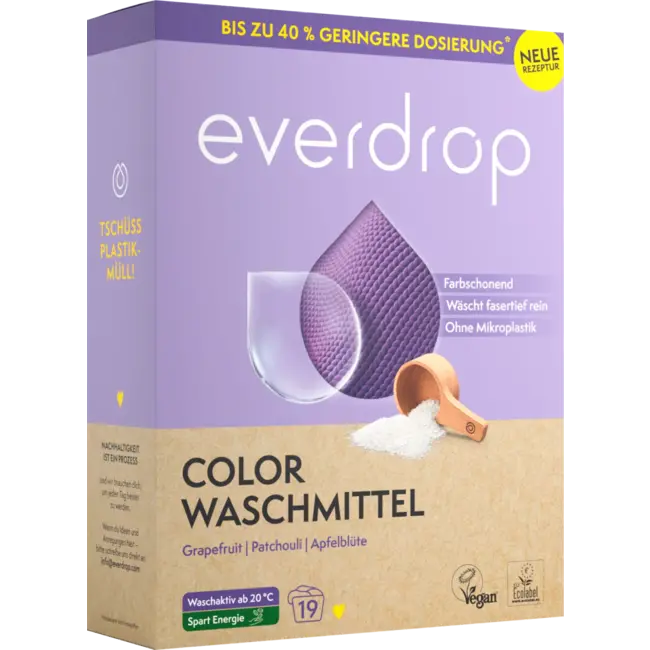 everdrop Colorwaschmittel Pulver 19 Wl