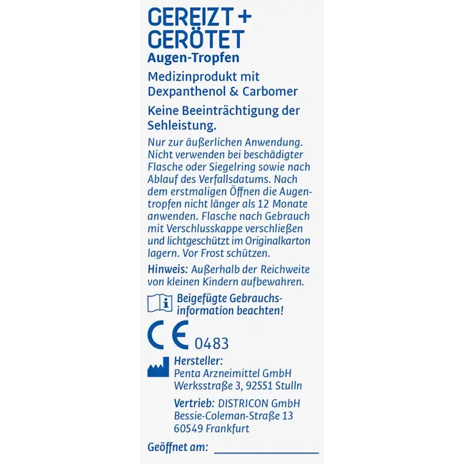 EYE MEDICA Oogdruppels Geïrriteerd en rood 10 ml