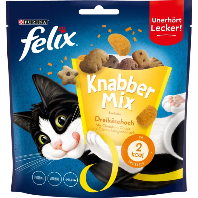 Felix Katzenleckerli Knabber Mix Dreikäsehoch 120 g