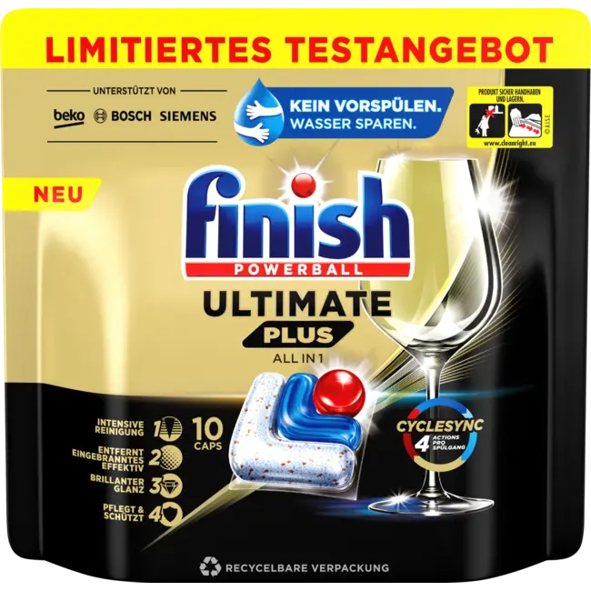 Finish Vaatwastabletten Ultimate Plus 10 St