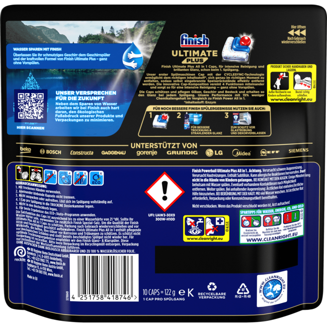 Finish Vaatwastabletten Ultimate Plus 10 St
