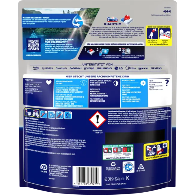 Finish Vaatwastabletten Quantum 60 St
