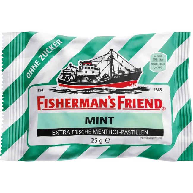 Fisherman's Friend Pastilles, Mint, Munt, Suikervrij 25 g