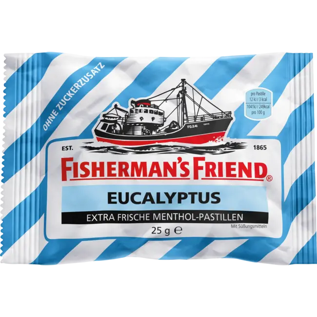 Fisherman's Friend Pastilles, Eucalyptus, Zonder Toegevoegde Suiker 25 g