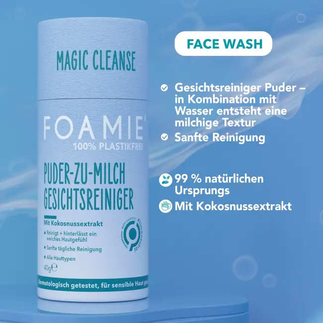 Foamie Gezichtsreiniger Poeder-tot-melk 40 g