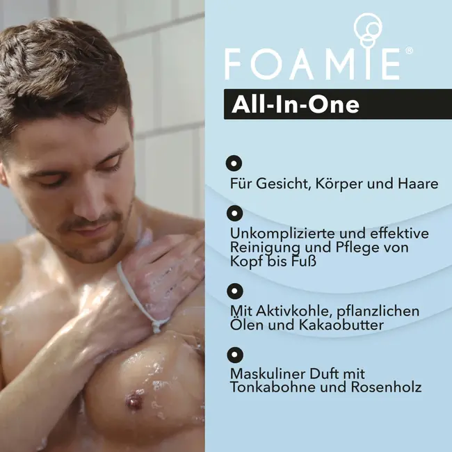 Foamie Men Vaste Douche Actieve Koolstof 90 g