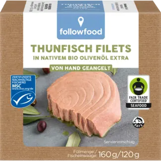 followfish followfish Tonijnfilets, In Extra Vierge Biologische Olijfolie