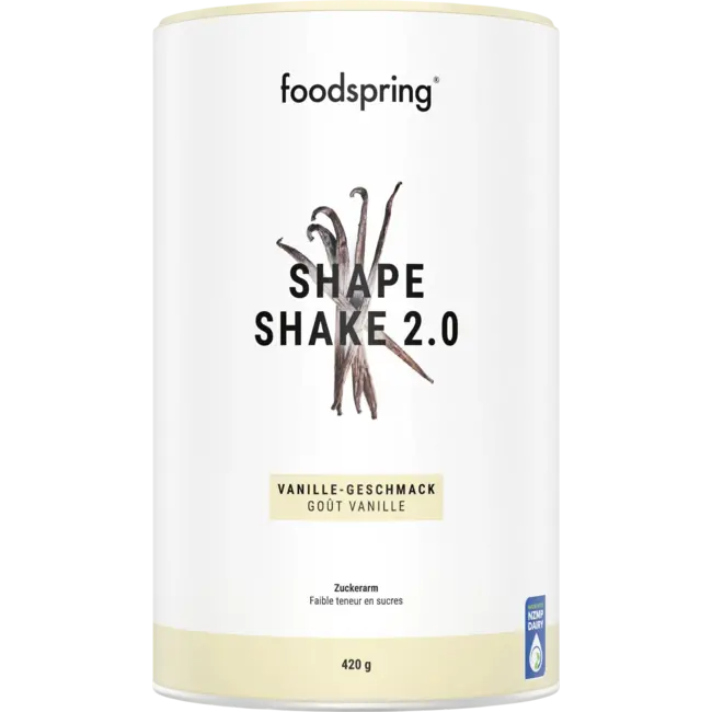 foodspring Diät Shake, Shape Shake 2.0 Vanille 420 g