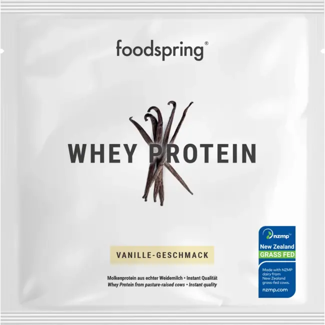 foodspring Whey Proteinpulver, Vanille Geschmack 30 g