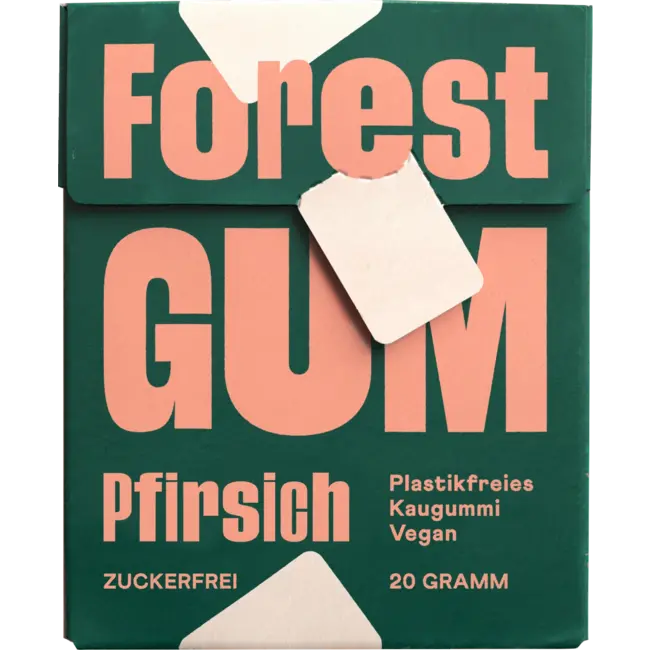Forest GUM Kauwgom, Perzik, Suikervrij (10 Stuks) 20 g