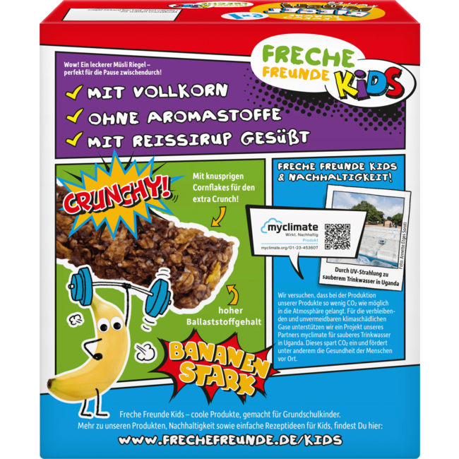 Freche Freunde Kindersnack Fruitreep Banaan & Cacao, Vanaf 3 Jaar (6 X 26 G) 156 g