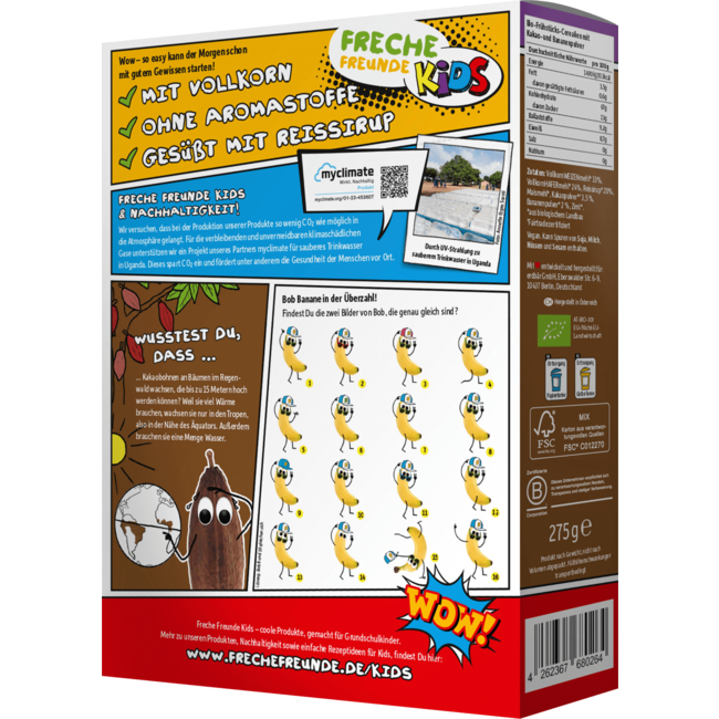 Freche Freunde Kindermuesli Chocolade Chips Cacao & Banaan, Vanaf 3 Jaar 275 g