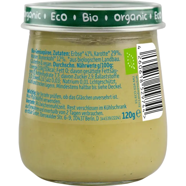 Freche Freunde Groente Erwt, Wortel & Bloemkool Vanaf 6 Maanden 120 g