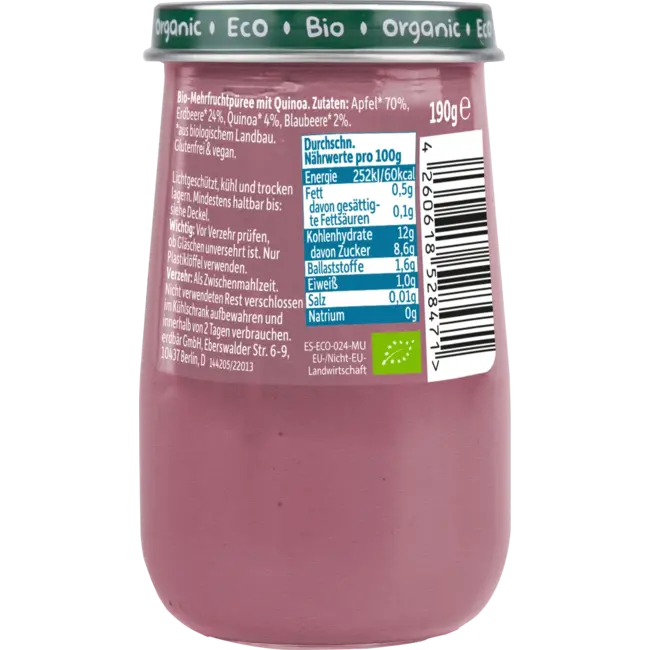 Freche Freunde Fruit & Granen Appel, Aardbei, Bosbes Met Quinoa 190 g