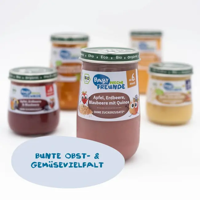 Freche Freunde Fruit & Granen Appel, Aardbei, Bosbes Met Quinoa 190 g