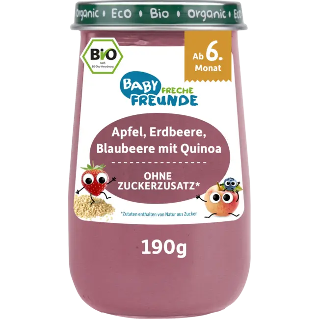Freche Freunde Fruit & Granen Appel, Aardbei, Bosbes Met Quinoa 190 g
