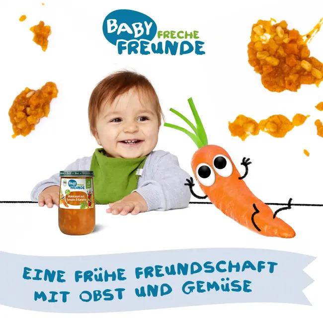 Freche Freunde Menu Macaroni Met Tomaat & Wortel 190 g