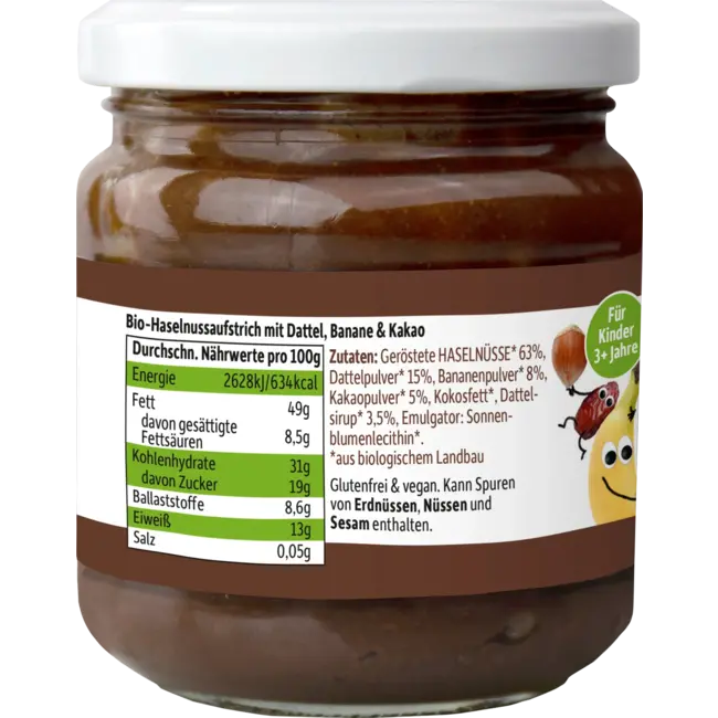Freche Freunde Hazelnootmuskaat Dadels, Banaan & Cacao, Vanaf 3 Jaar 180 g