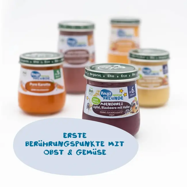 Freche Freunde Avondpap Appel, Bosbes Met Haver, Vanaf De 6e Maand 120 g