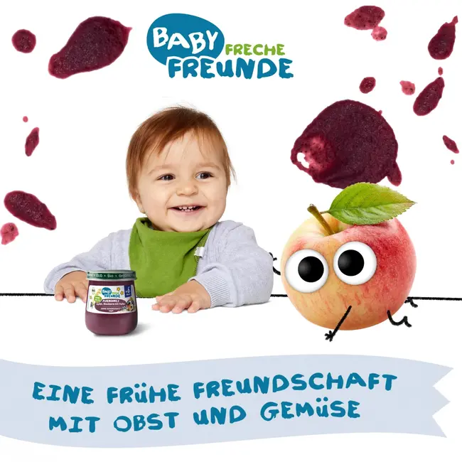 Freche Freunde Avondpap Appel, Bosbes Met Haver, Vanaf De 6e Maand 120 g