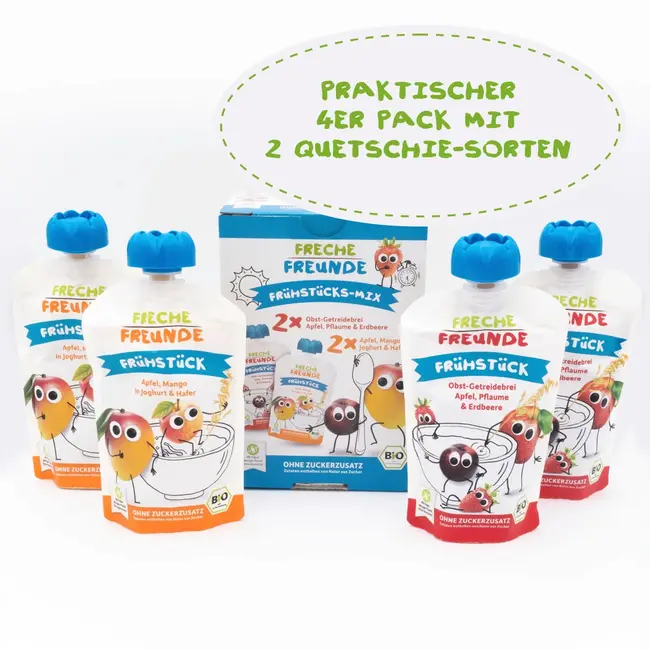Freche Freunde Quetschie Ontbijtmix, Vanaf 10 Maanden (4x100 G) 400 g
