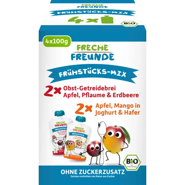 Freche Freunde Quetschie Ontbijtmix, Vanaf 10 Maanden (4x100 G) 400 g