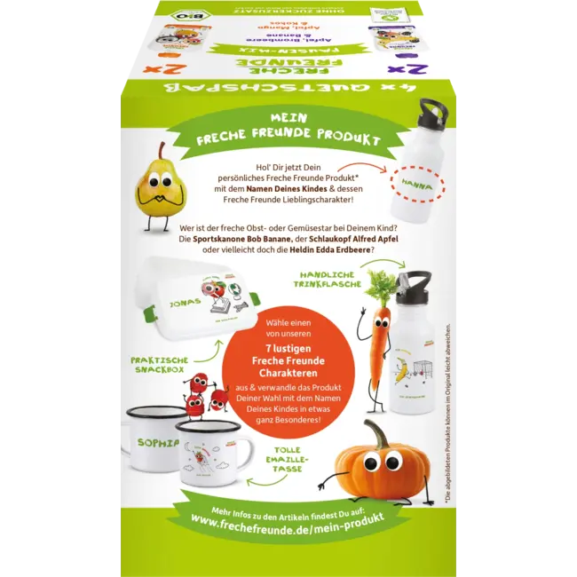 Freche Freunde Quetschie Mix, Vanaf 6 Maanden (4x100 G) 400 g